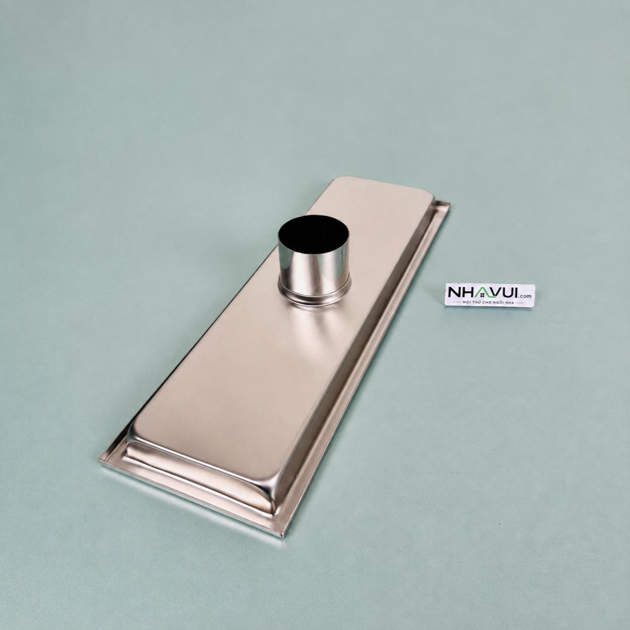 Phễu thoát sàn dài inox SUS304 300x100 mm Ø42